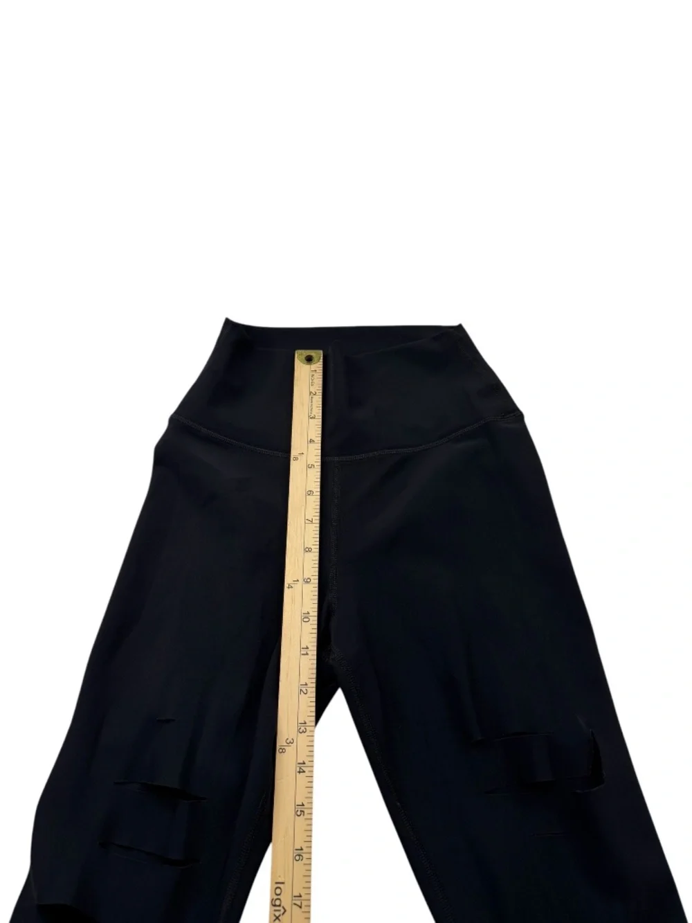 Alo Yoga 7/8 High Waist Ripped Warrior Leggings Black XS